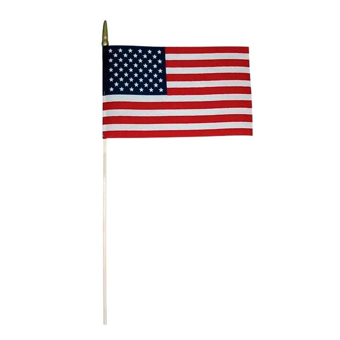 Annin Traditional United States Hand Held Flags with Gold Spear Tips, 24 x 36 Inches, Pack of 12