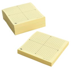 SI Manufacturing XY Coordinate Sticky Pad, 3 x 3 Inches, Yellow, 100 Sheets, Pack of 4