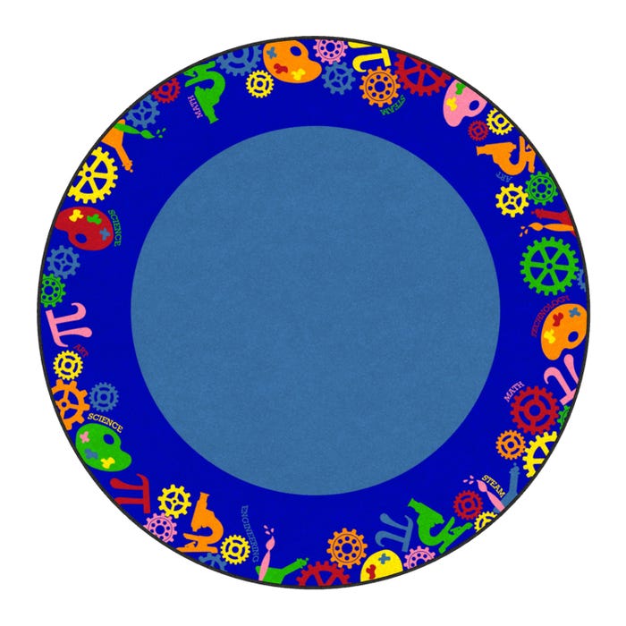 Childcraft STEAM Carpet for Classrooms, Round