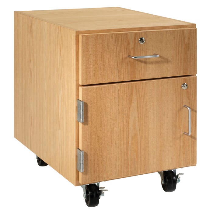 Diversified Woodcrafts M Series Mobile Storage Cabinet, Hinged Left Door, 24 x 22 x 30 Inches, 1 Drawer