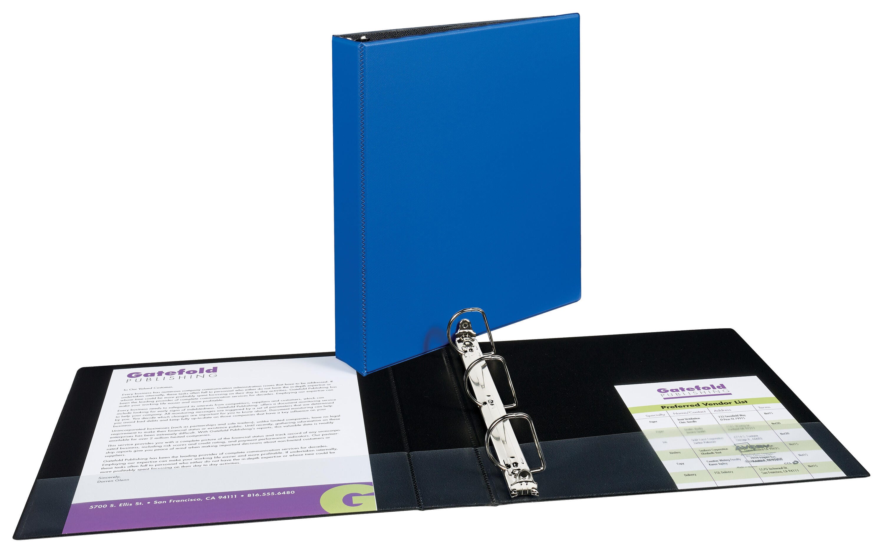 Image for Avery Durable Binder, 1-1/2 Inch Slant Ring, Blue from School Specialty