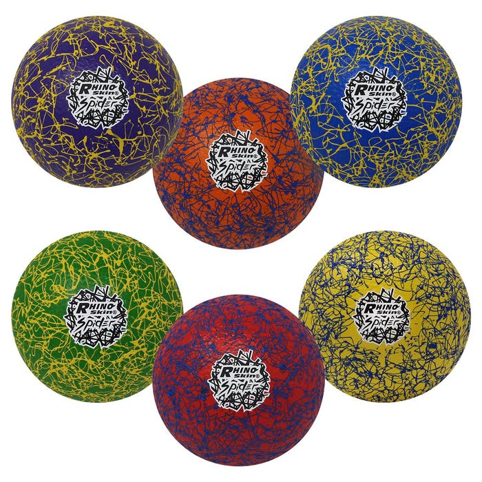 Champion Sports Rhino Skin Spider Balls, 6-3/10 Inch, Set of 6, Assorted Colors