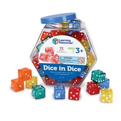 Learning Resources Dice in Dice, Tub of 72 1014295