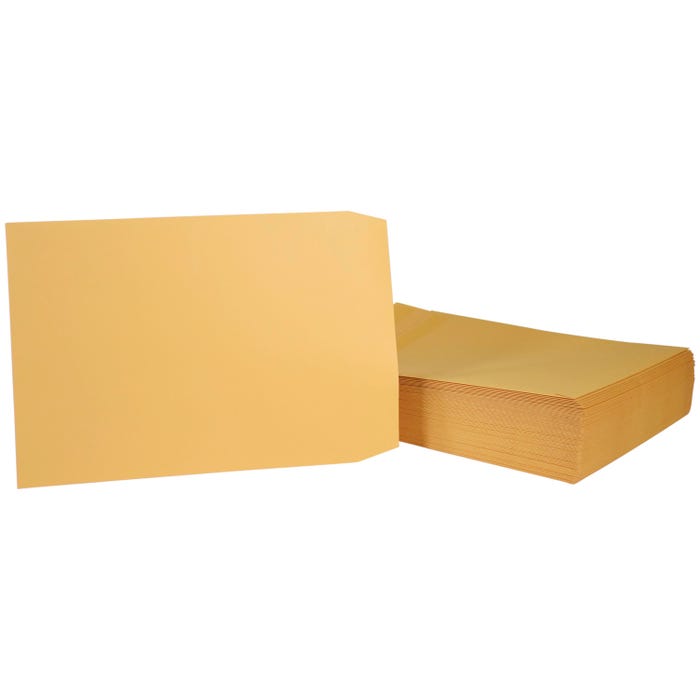 School Smart Grip Seal Envelopes, 10 x 13 Inches, Kraft, Pack of 100