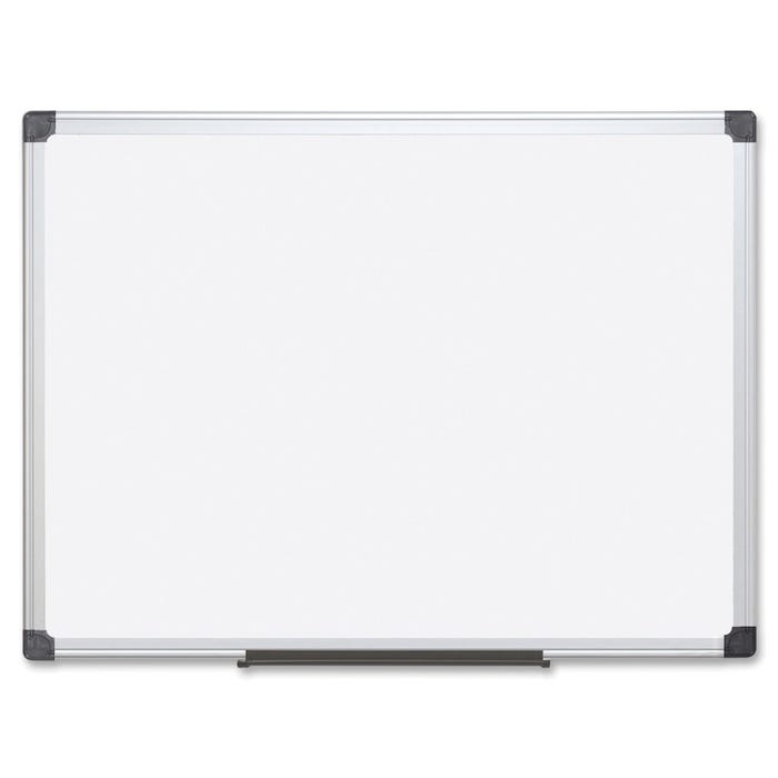 Bi-silque Super Value Magnetic Dry Erase Board, Porcelain Board, 48 x 36 Inches, White/Aluminum
