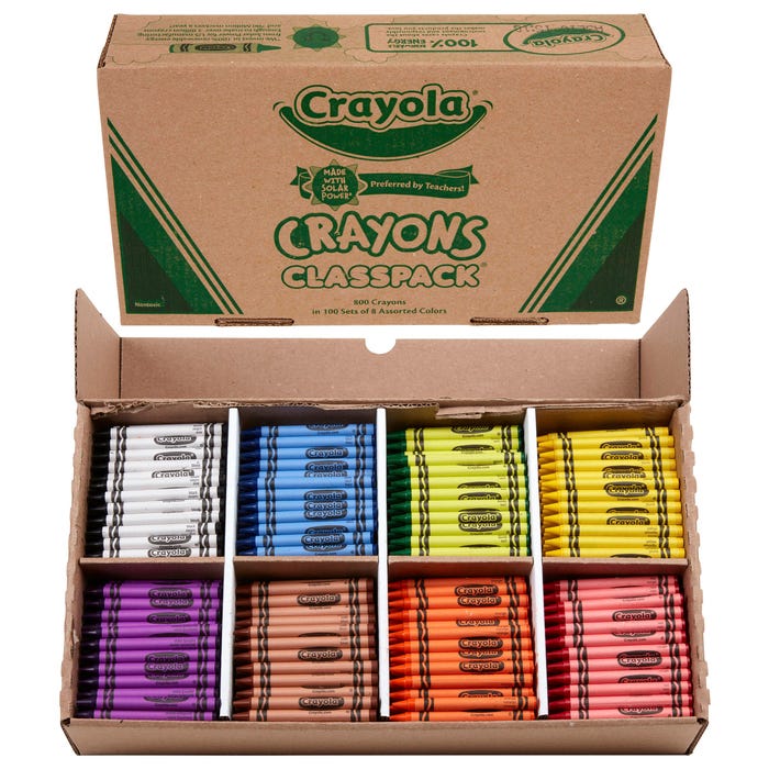 Crayola Crayons Classpack, Assorted Colors, Set of 800