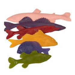 Nasco Gyotaku Fish Replica Rubber Stamp for Printmaking, Assorted, Set of 6