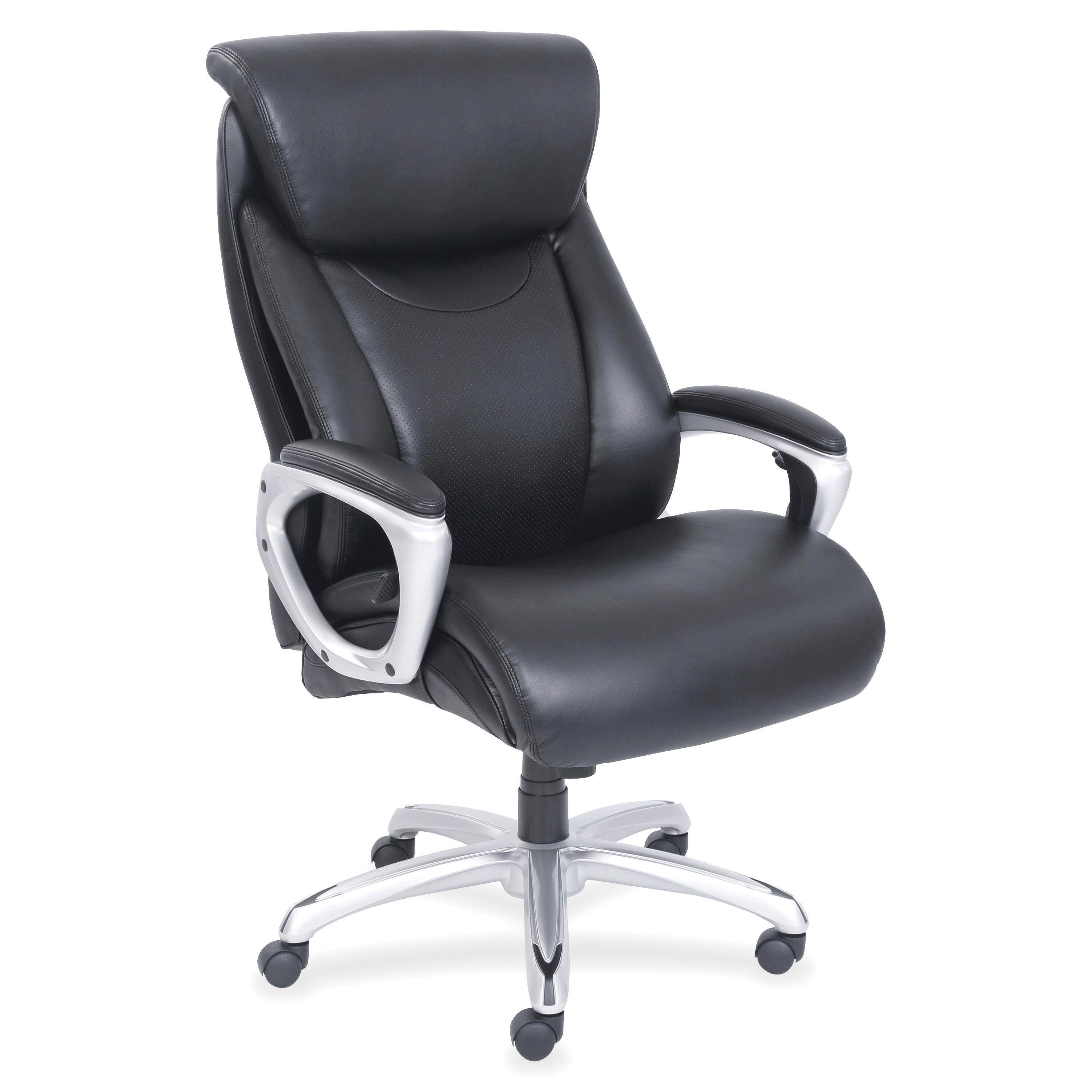 Lorell Big & Tall Chair with Flexible Air Technology, 20-1/4 to 23-1/4 Inch Seat Height, Black
