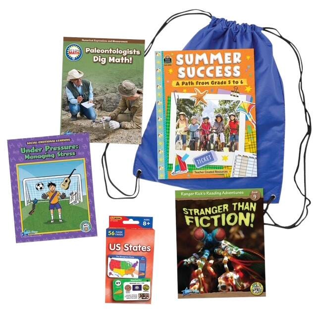 Image for Teacher Created Resources Summer Success Backpack, Grades 5 to 6 from School Specialty