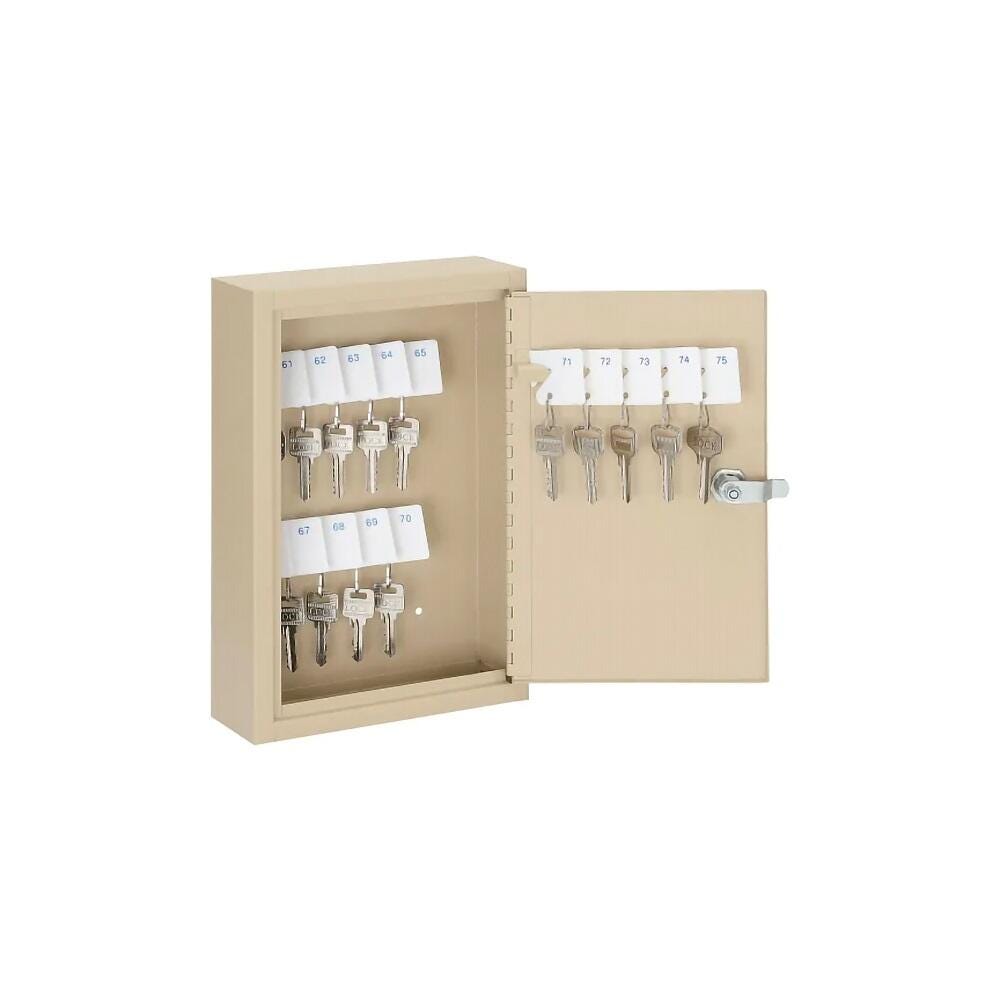 Global Industrial Key Cabinet, 8 W x 2-1/2 D x 12-1/8 H Inches, Sand Color 2162441