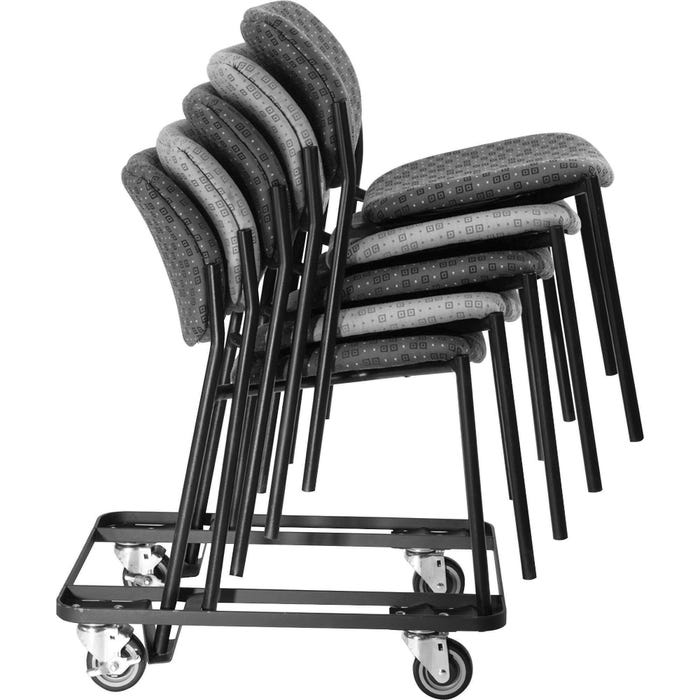 Lorell Stacking Dolly for 4-Leg Stack Chairs, Black