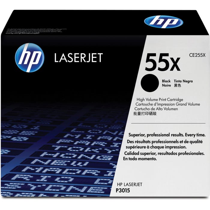 HP 55X Ink Cartridge, CE255X, Black