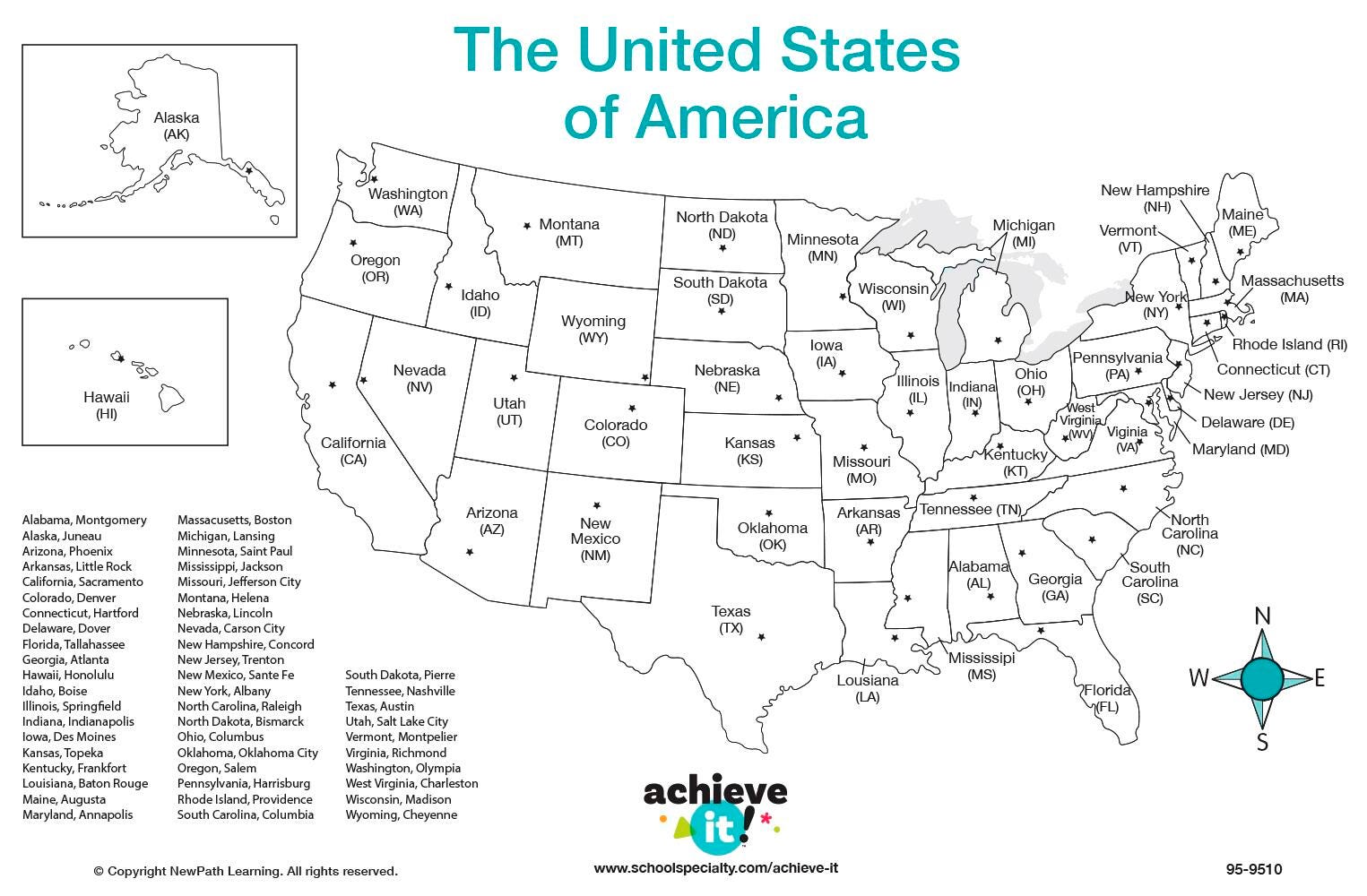 Achieve It! US Map Mats, Set Of 10 2129848