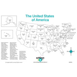 Achieve It! US Map Mats, Set Of 10 2129848