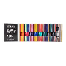 Liquitex BASICS Acrylic Paint Set, 0.74 Ounce Tubes, Assorted Colors, Set of 48