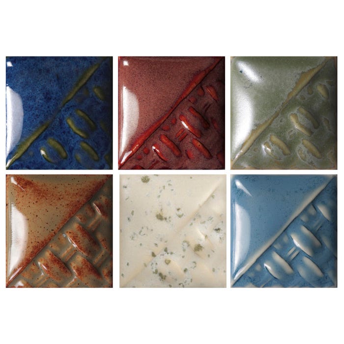Mayco Stoneware Glaze Assortment 2, Pint, Assorted Colors, Set of 6