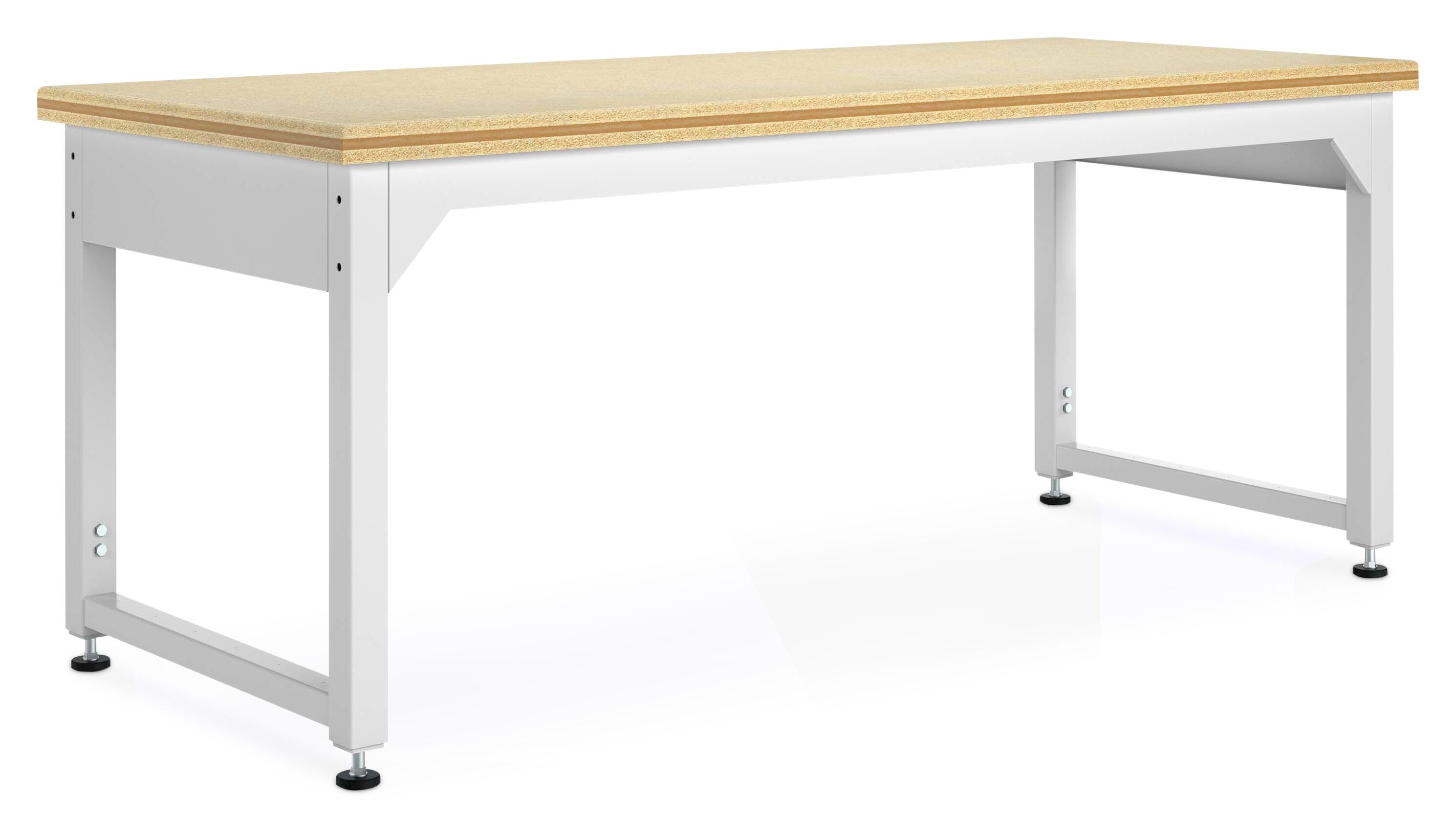 Diversified Spaces Adjustable Metal Table with ShopTop, 96 x 30 Inches