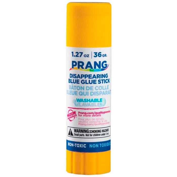 Prang Washable Glue Stick, 1.27 oz, Blue and Dries Clear