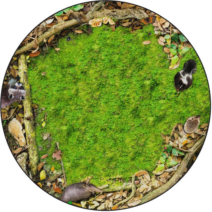 Flagship Carpets Forest Floor Seating Carpet, Round
