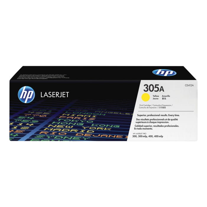HP 305A Ink Cartridge, CE412A, Yellow