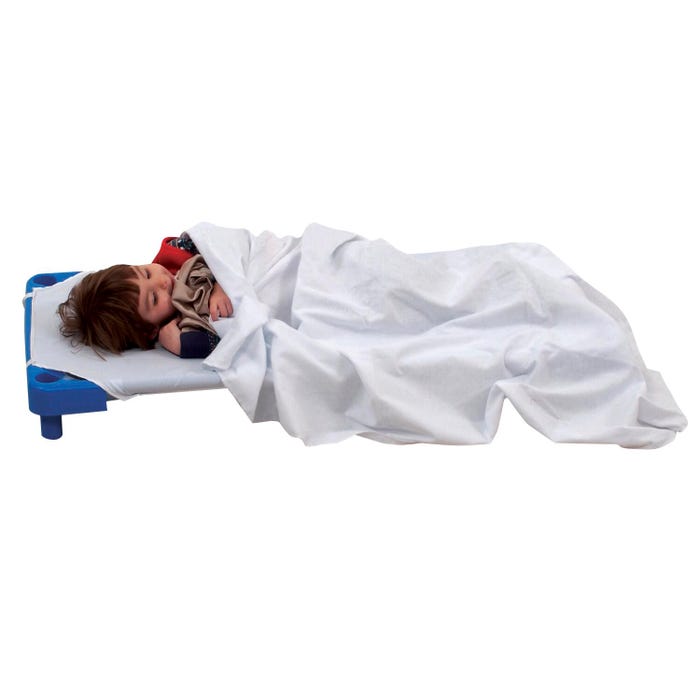 Children's Factory Angels Rest Soft Cotton Blanket, 58-1/2 x 35-1/2 Inches, White, Pack of 30