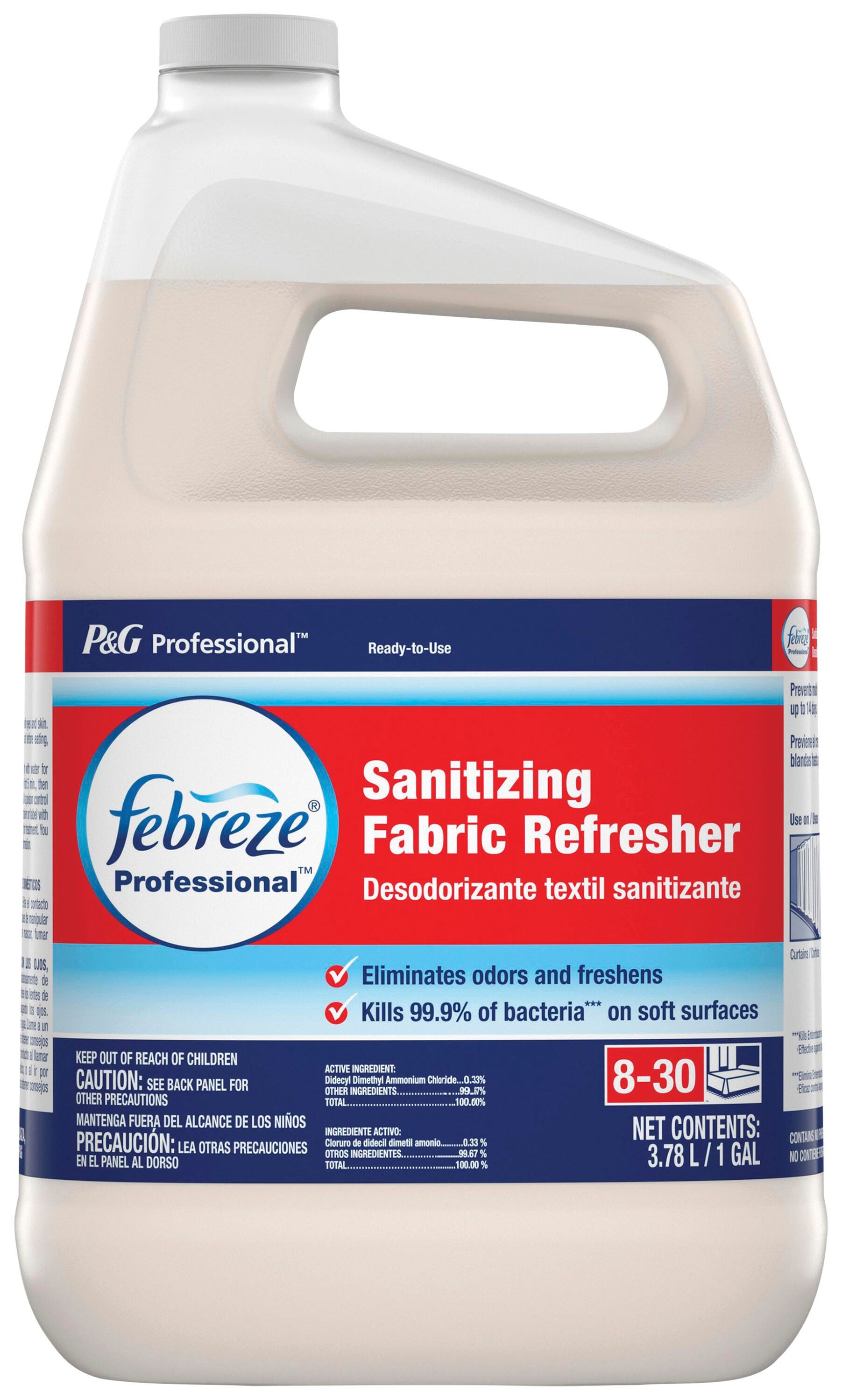 Febreze Sanitizing Fabric Refresh, Fresh Scent, 1 Gallon, Item Number 2027485