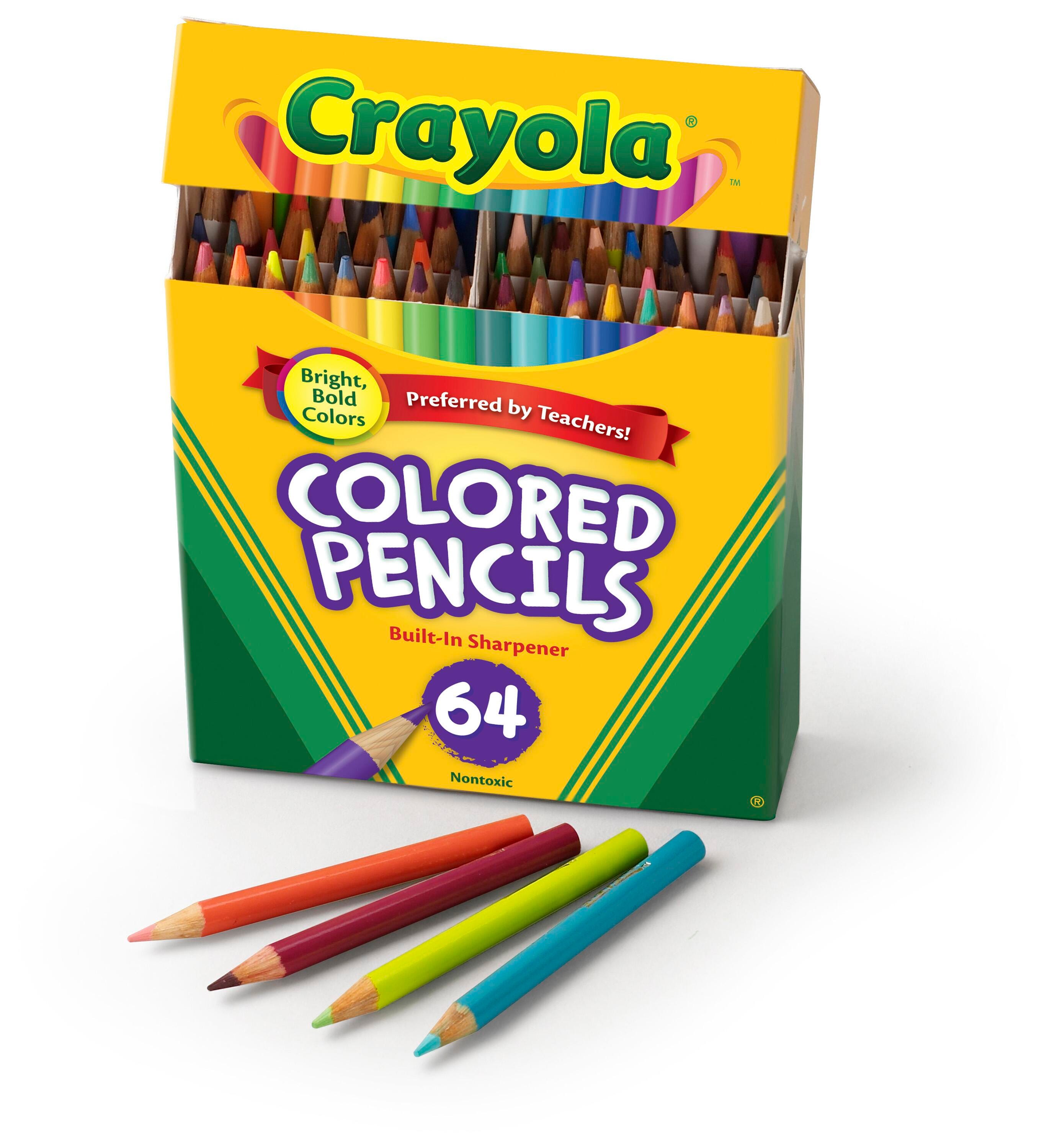 Image for Crayola Short Colored Pencils, Assorted Colors, Pack of 64 from School Specialty