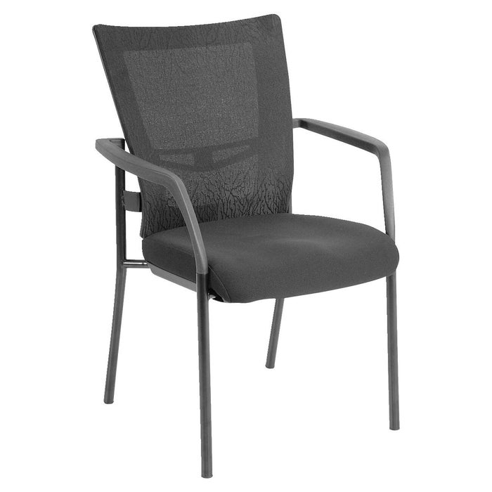Lorell Mesh Back Guest Chair, 25 x 20 x 32 Inches, Black/Gray
