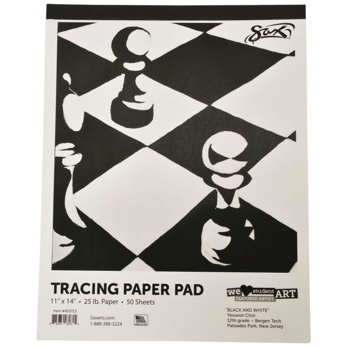 Sax Tracing Paper Pad, 25 lbs, 11 x 14 Inches, 50 Sheets
