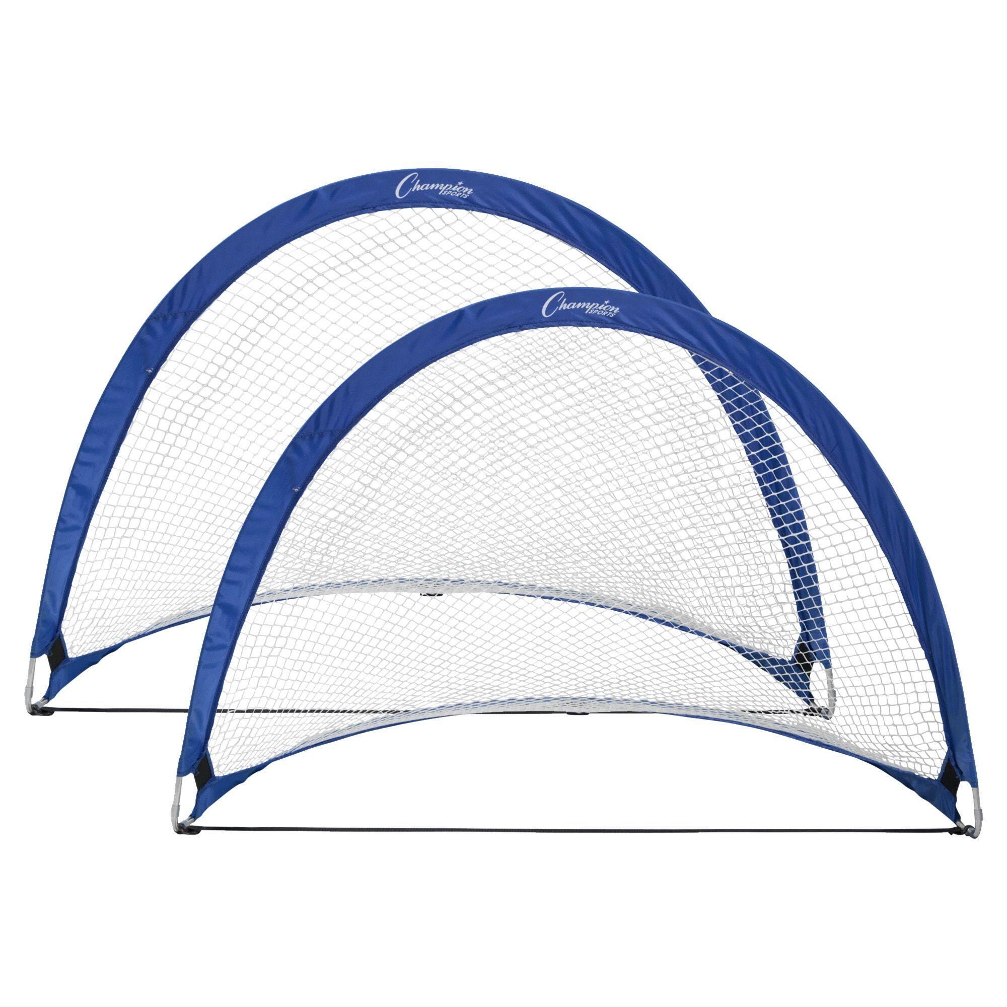 Champion Sports Small Extreme Soccer Portable Pop-Up Goals, 48 x 30 x 30 Inches, Set of 2 1385190