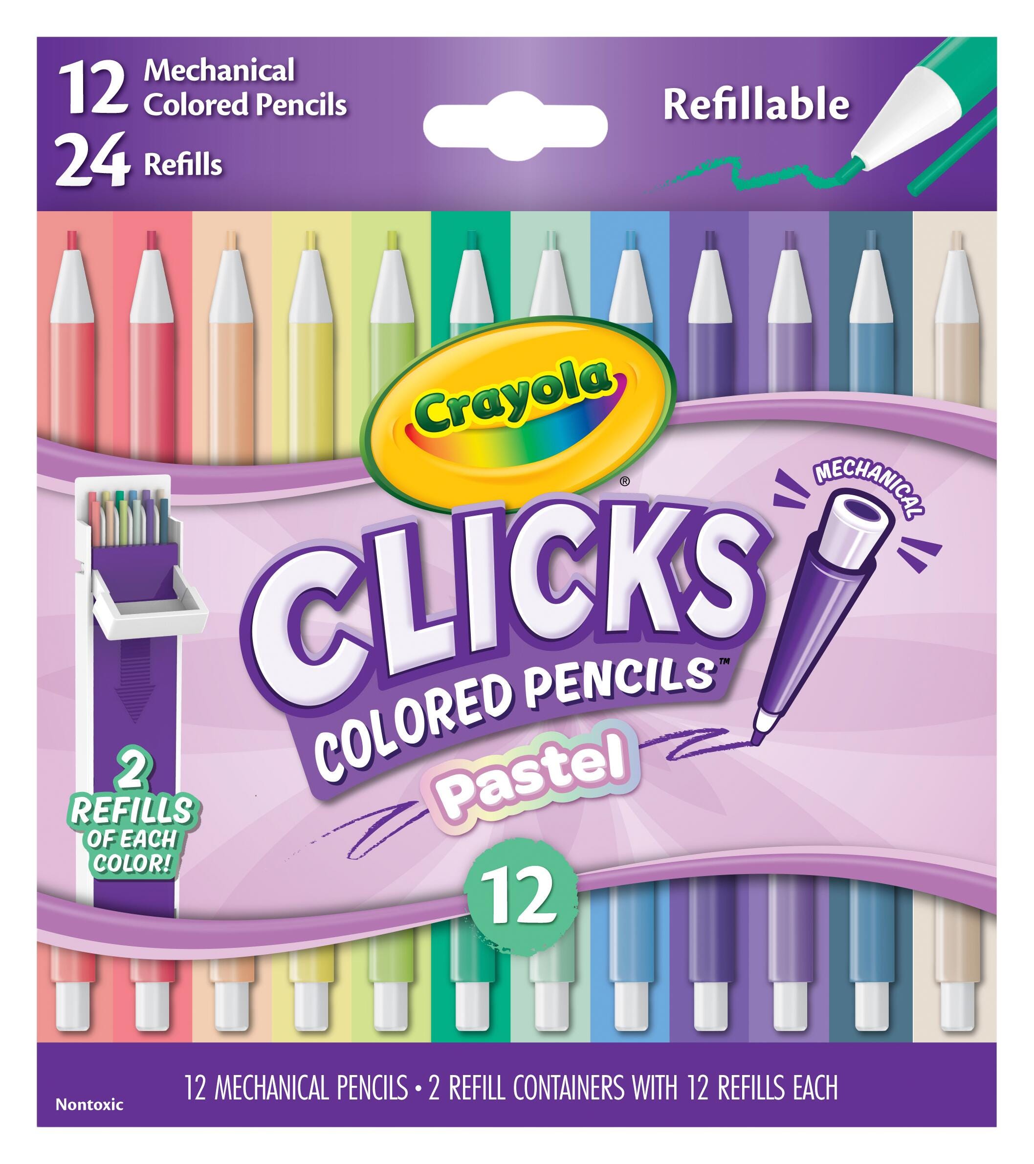 Crayola® Clicks Mechanical Colored Pencils - Pastel 2222943