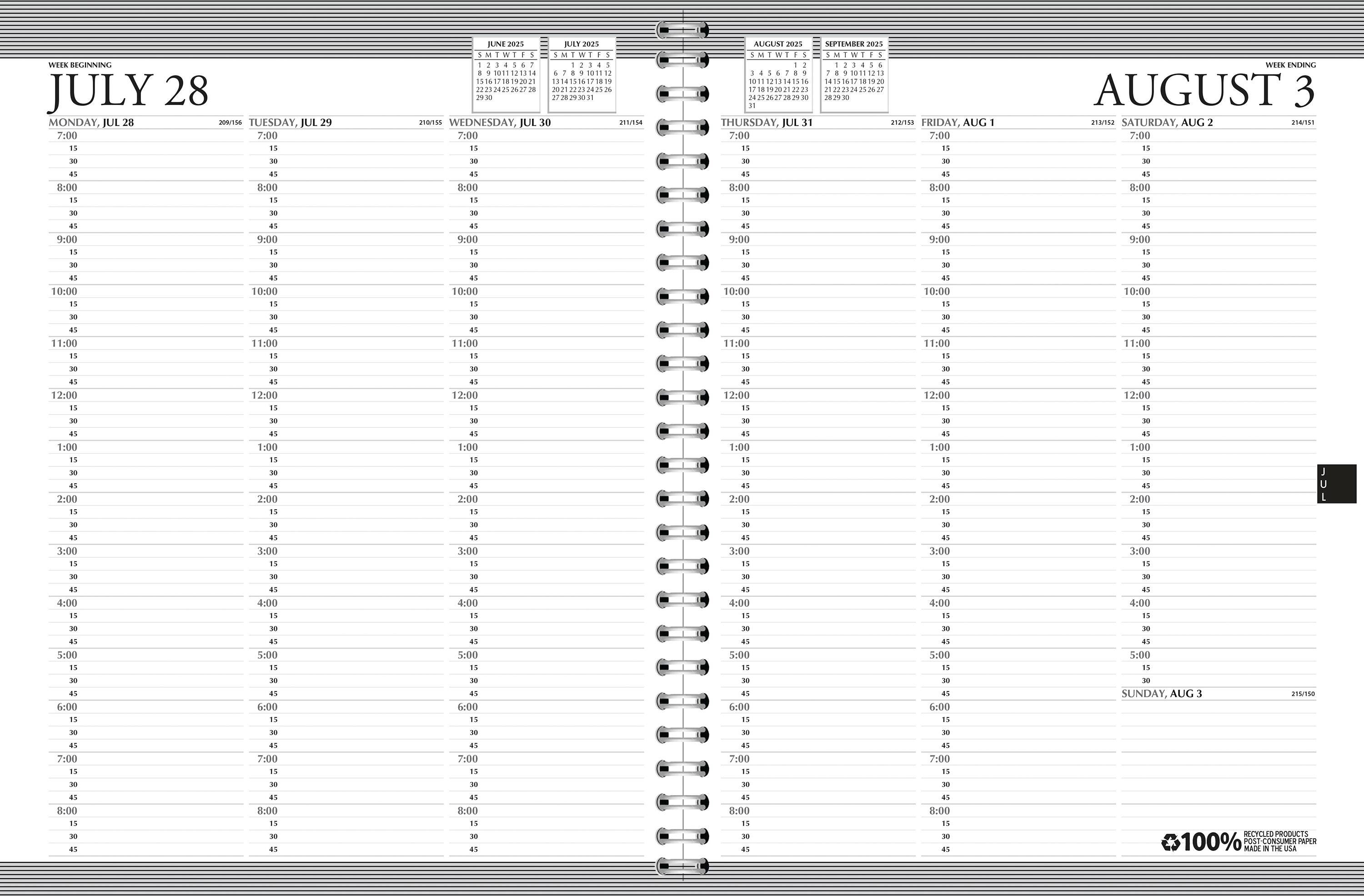 House of Doolittle, Recycled, Academic Professional Appointment Planner, August 2025-July 2026, 8-1/2 x 11 Inches 2150931