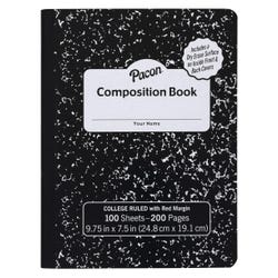 Pacon Composition Books with Dry Erase Surfaces, Black Marble, Item Number 2088689