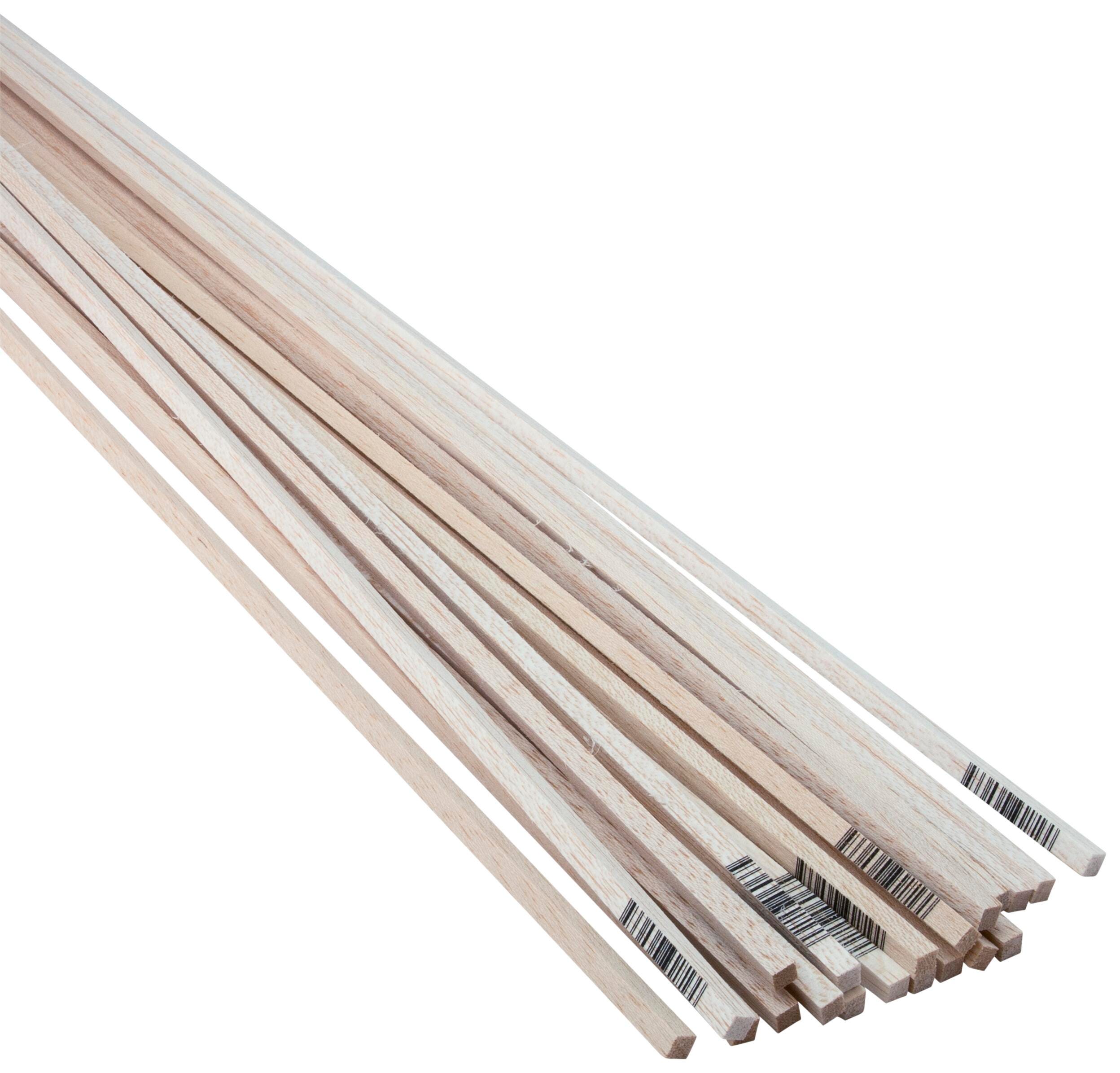 Saunders Midwest Balsa Strips, 1/4 x 1/4 x 36 Inches, Pack of 10, Item Number 2090778