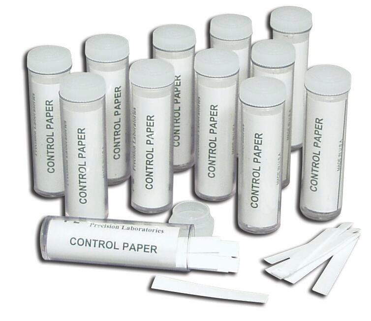 Frey Scientific Control Taste Paper - Pack of 12 Vials, 100 Strips per Vial, Item Number 589107