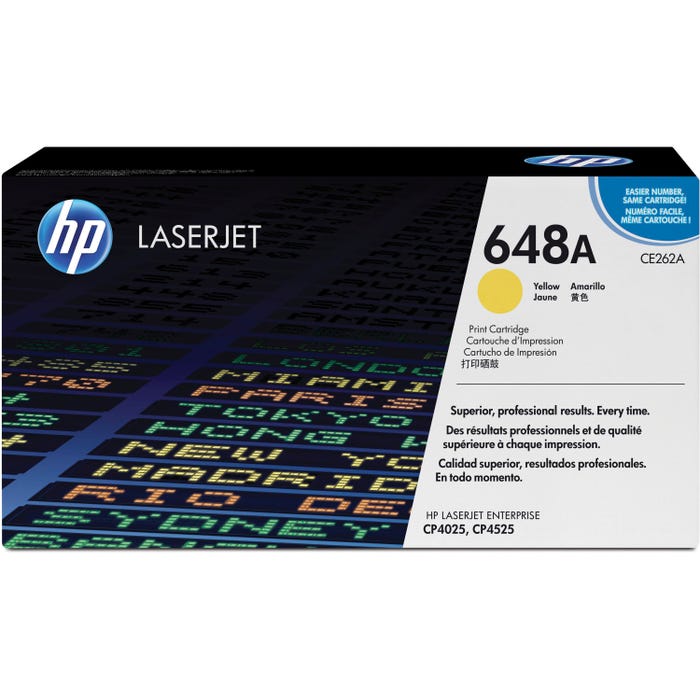 HP 648A Ink Cartridge, CE262A, Yellow