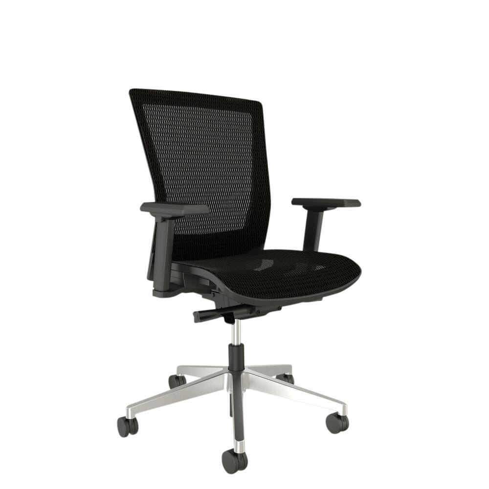 AIS Upton High-Back Task Chair, 25 x 25 x 42 Inches, Solid Black Mesh, Item Number 2089248