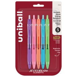 uniball JETSTREAM Elements Ballpoint Pen, 1.0 mm, Assorted Colors, Set of 5 2044815