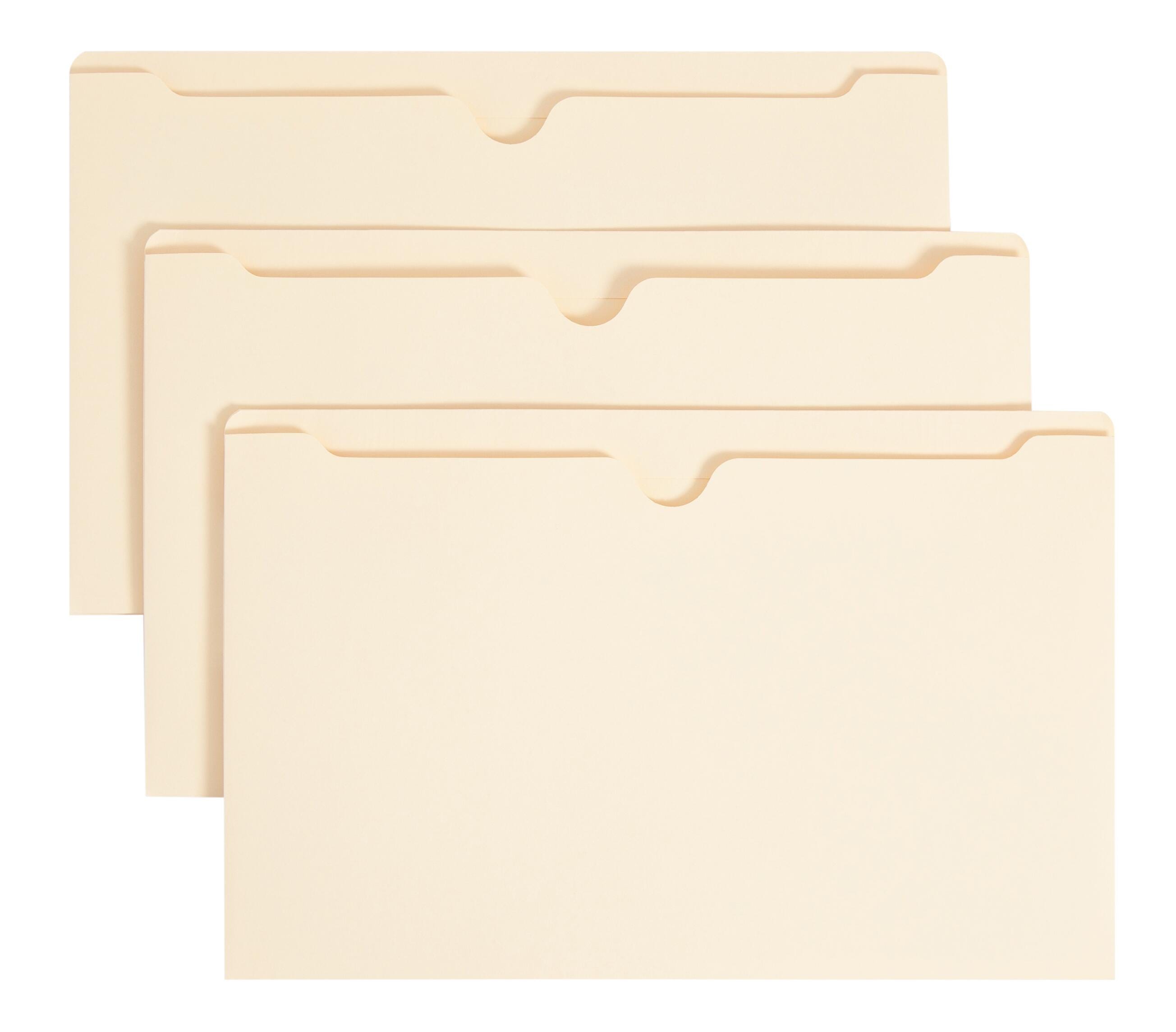 Smead File Jackets, Legal Size, Straight Cut Tabs, 2 Inch Expansion, Manila, Pack of 50