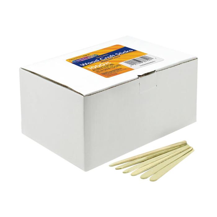 Creativity Street Economy Craft Sticks, Natural Color, Pack of 1000