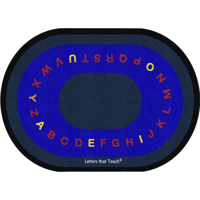 Flagship Carpets Letters That Teach Carpet, Oval
