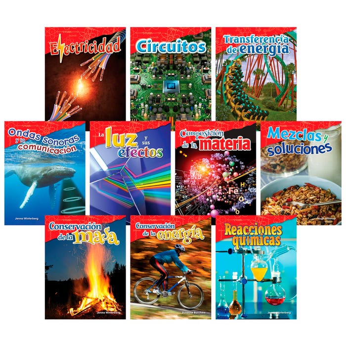Teacher Created Materials Let's Explore Physical Science Grades 4 to 5, Set of 10, Spanish