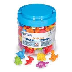 Learning Resources Dinosaur Counters, Assorted Colors/Shapes, 72 Pieces 1491512