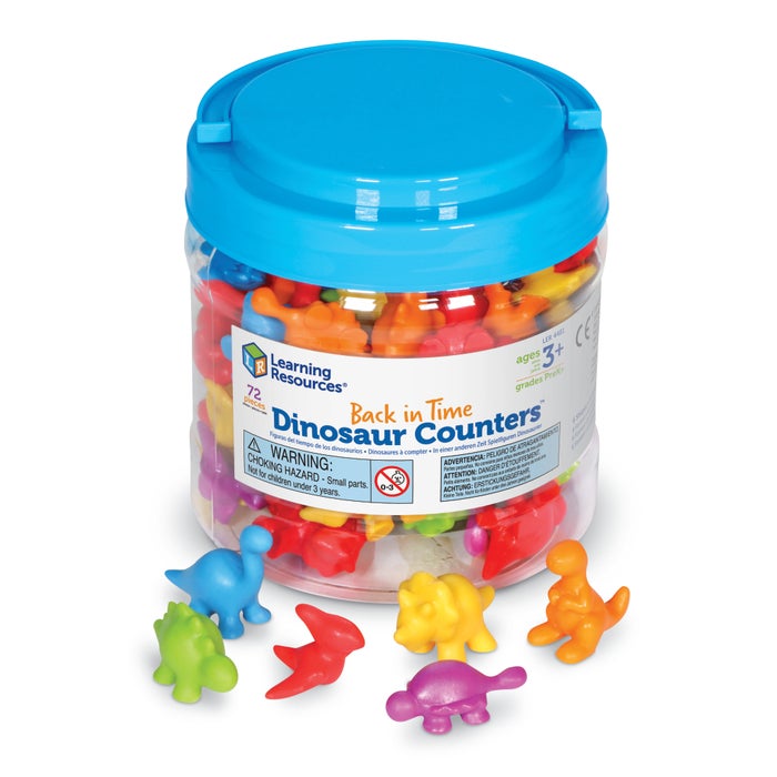 Learning Resources Back in Time Dinosaur Counters, 72 Pieces