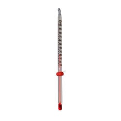 GSC International #6402 Thermometer, Glass, White back, Total Immersion, Range -10 to 110 Celsius, 6 inch length 2137346