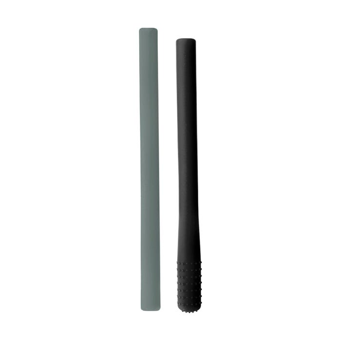 Chewigem Chewable Pencil Toppers, Black/Grey