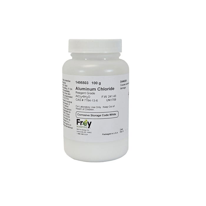 Frey Scientific Aluminum Chloride, Reagent Grade, 100 Grams