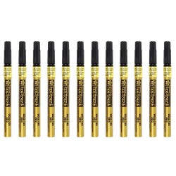 Sakura Pentouch Paint Marker, Extra Fine Tip, Gold, Pack of 12
