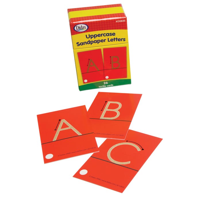 Didax Uppercase Tactile Sandpaper Letters, Set of 26