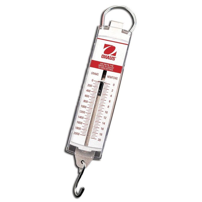 Ohaus Spring Scale - 2.25 x 0.05 lb. / 10 x 0.25 N